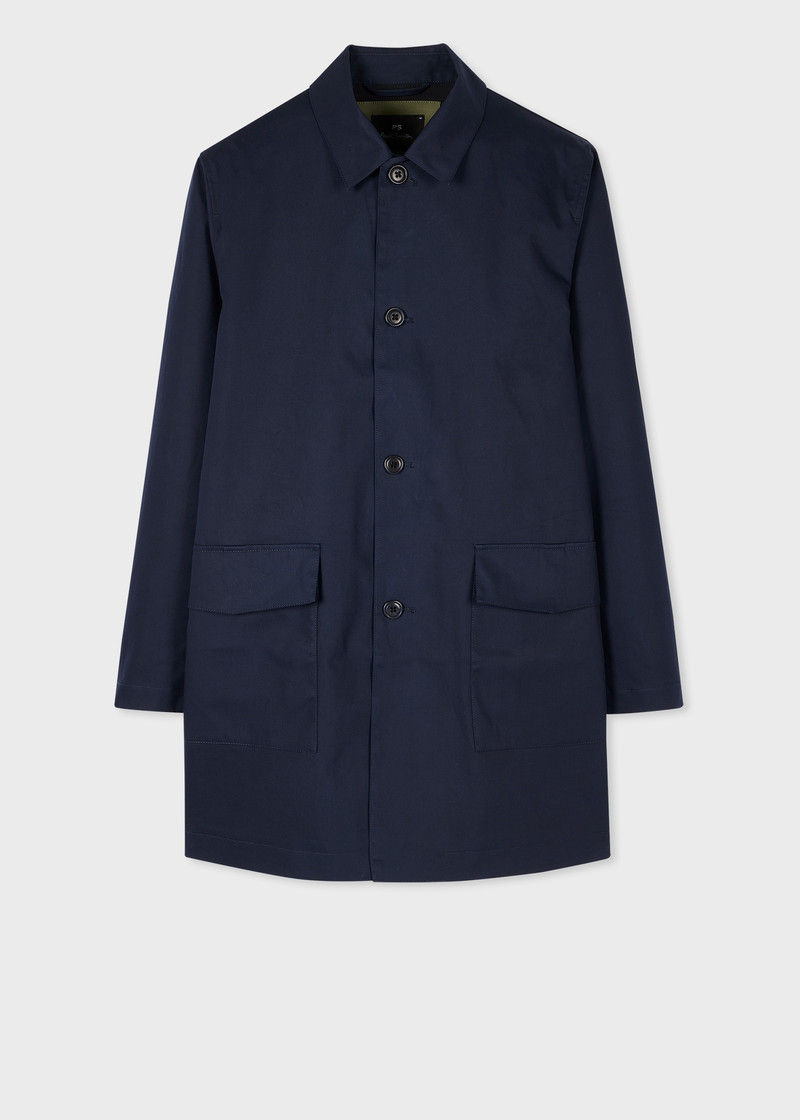 Navy Cotton Mac 1