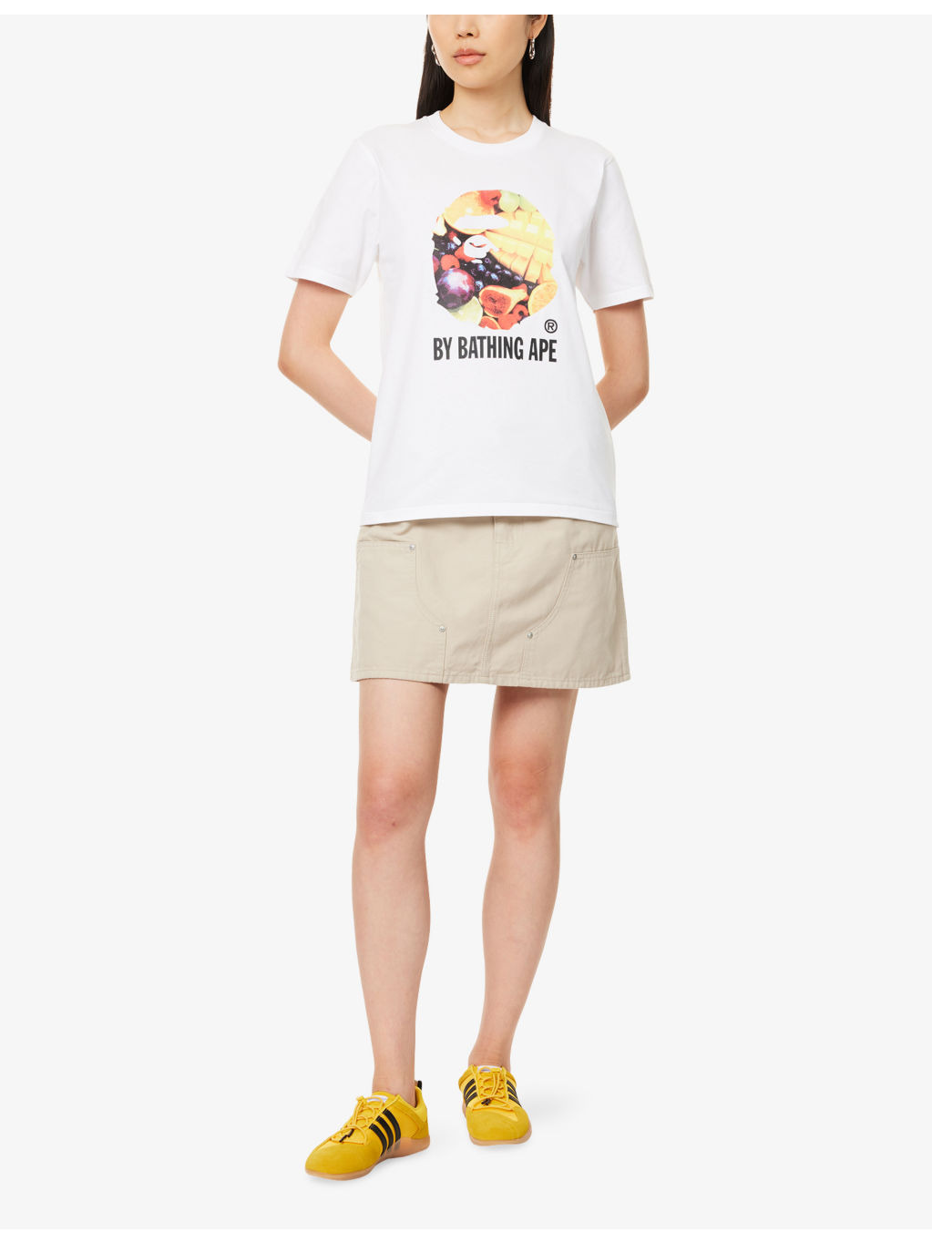 Fruit-Print Round-Neck Cotton-Jersey T-Shirt - 2