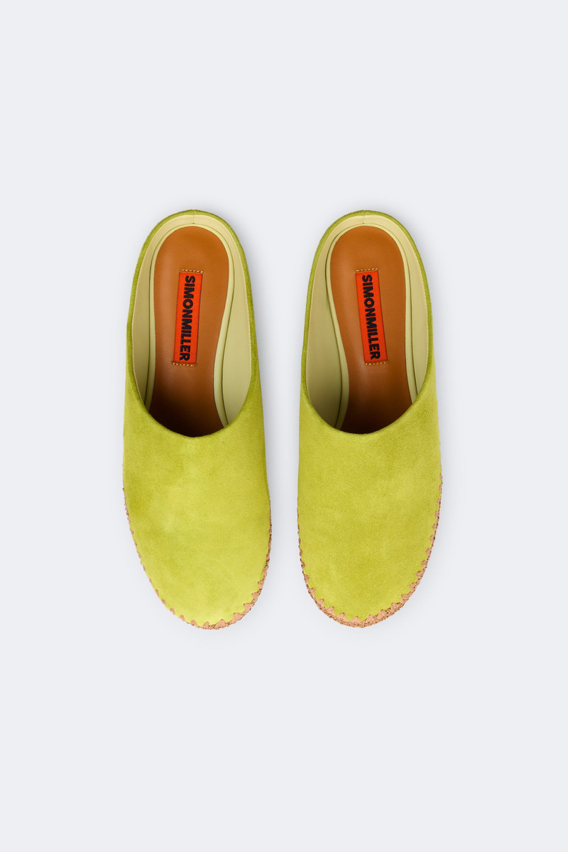 SIMONMILLER Riad Slipper In Moss Green/Natural outlook
