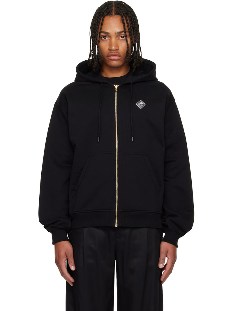 Black 'Casa' Chrome Full Zip Hoodie 1