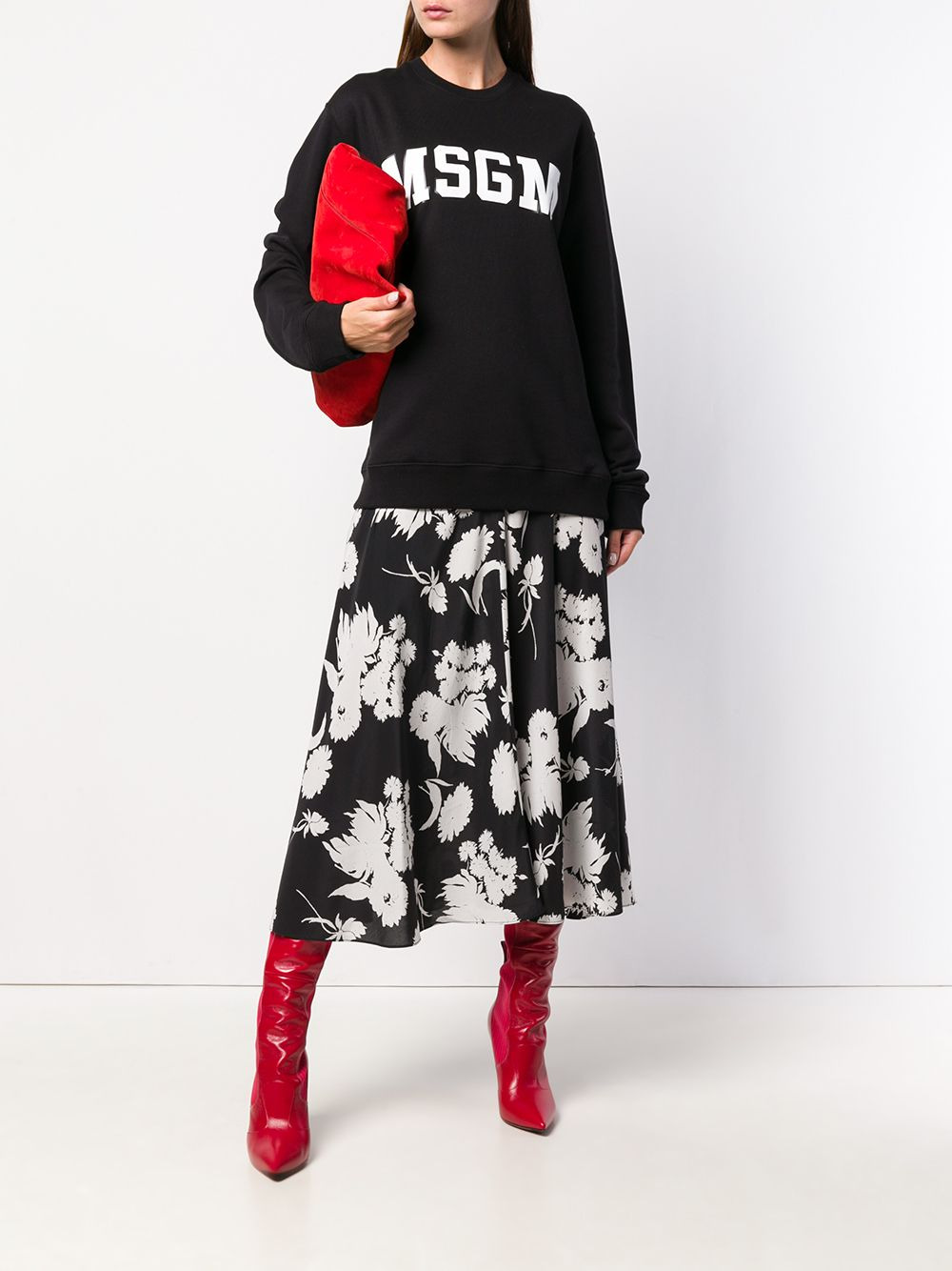 logo patch sweater - 2
