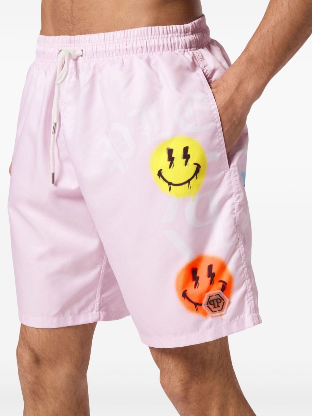 logo-print swim shorts - 5