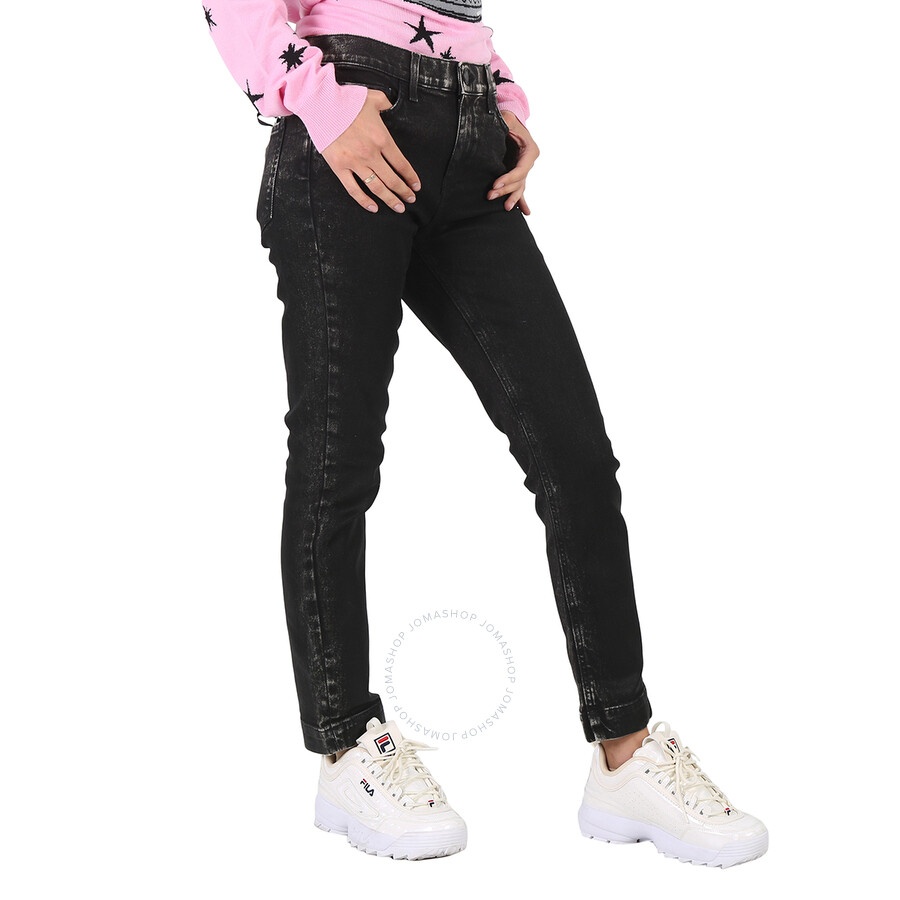 Pinko Ladies Black Sabrina 1 Cropped Skinny Jeans, Wiast Size 27" - 5