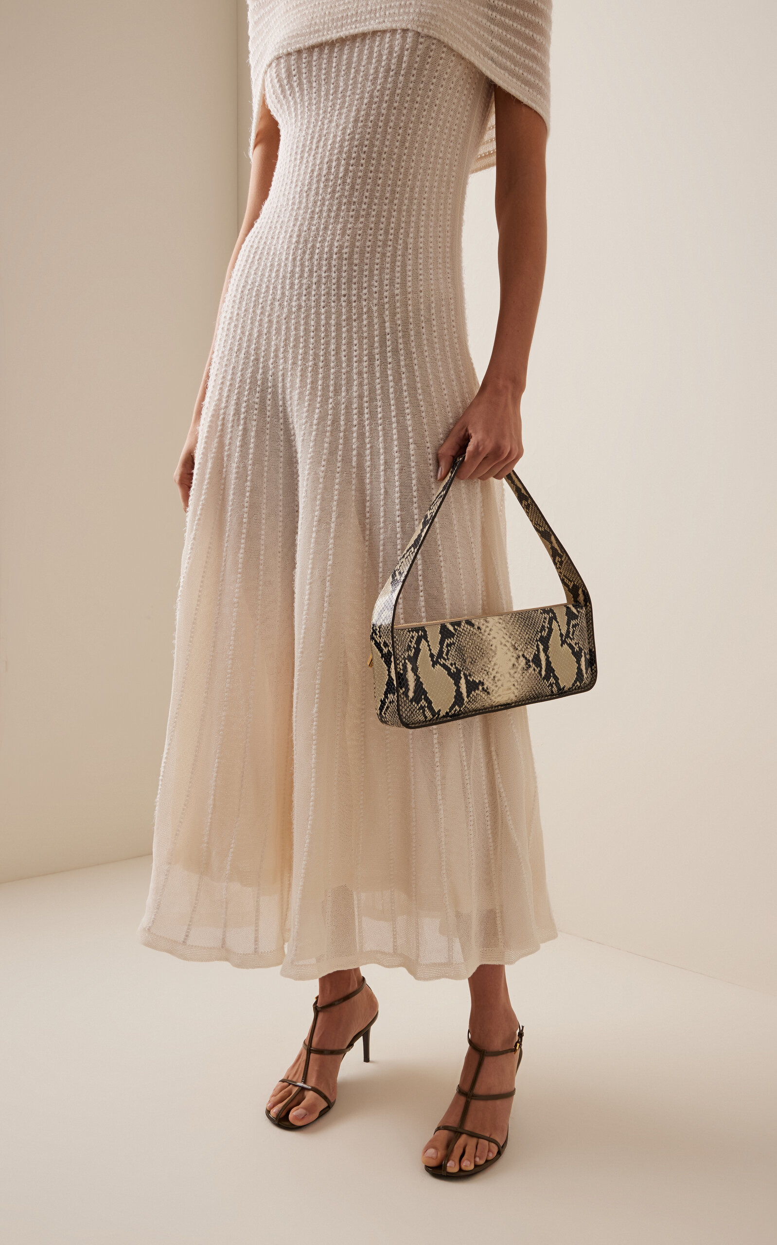 Lori Python-Effect Leather Baguette Bag python - 2