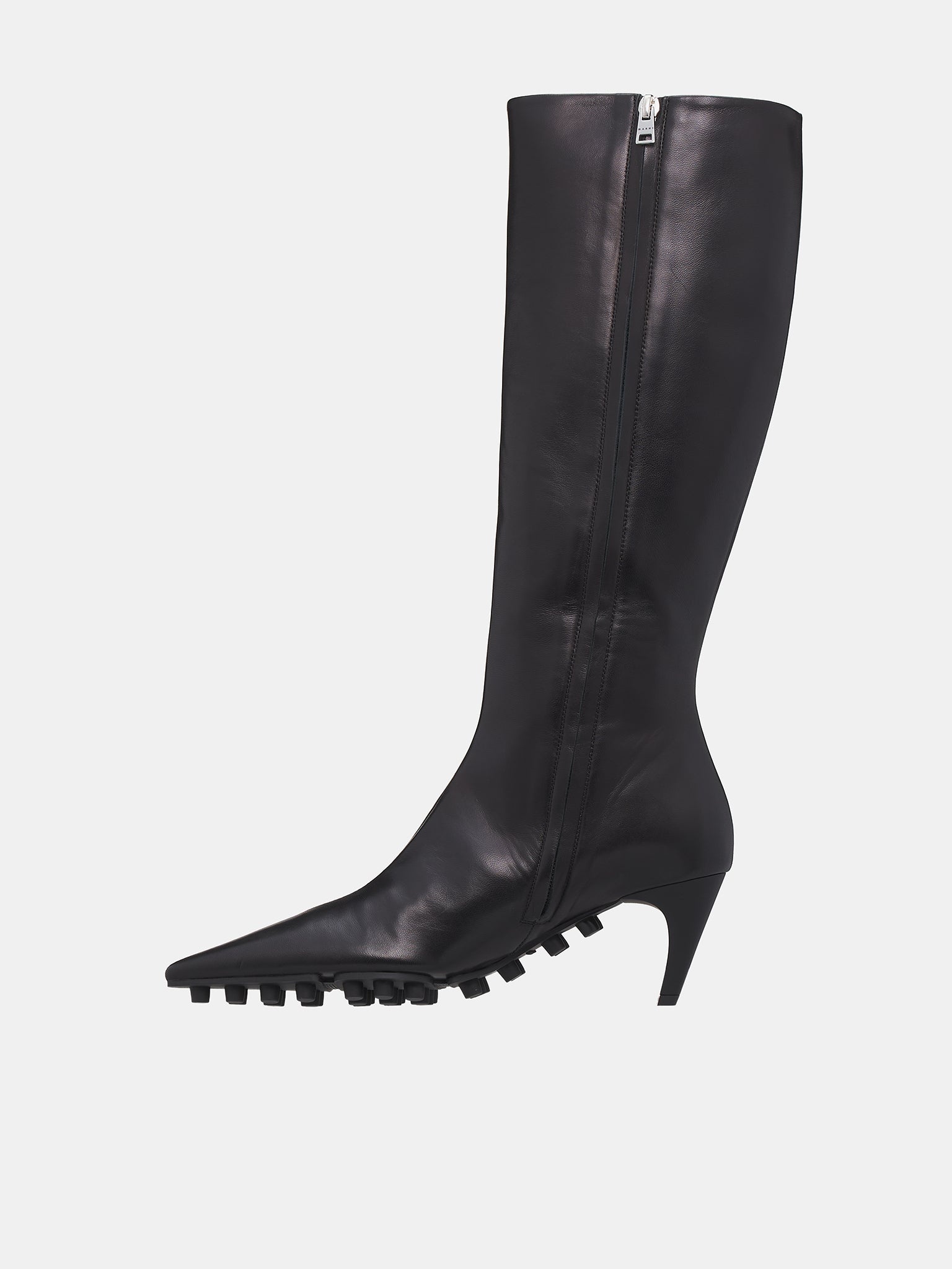 Nappa Knee-High Spike Boots - 3