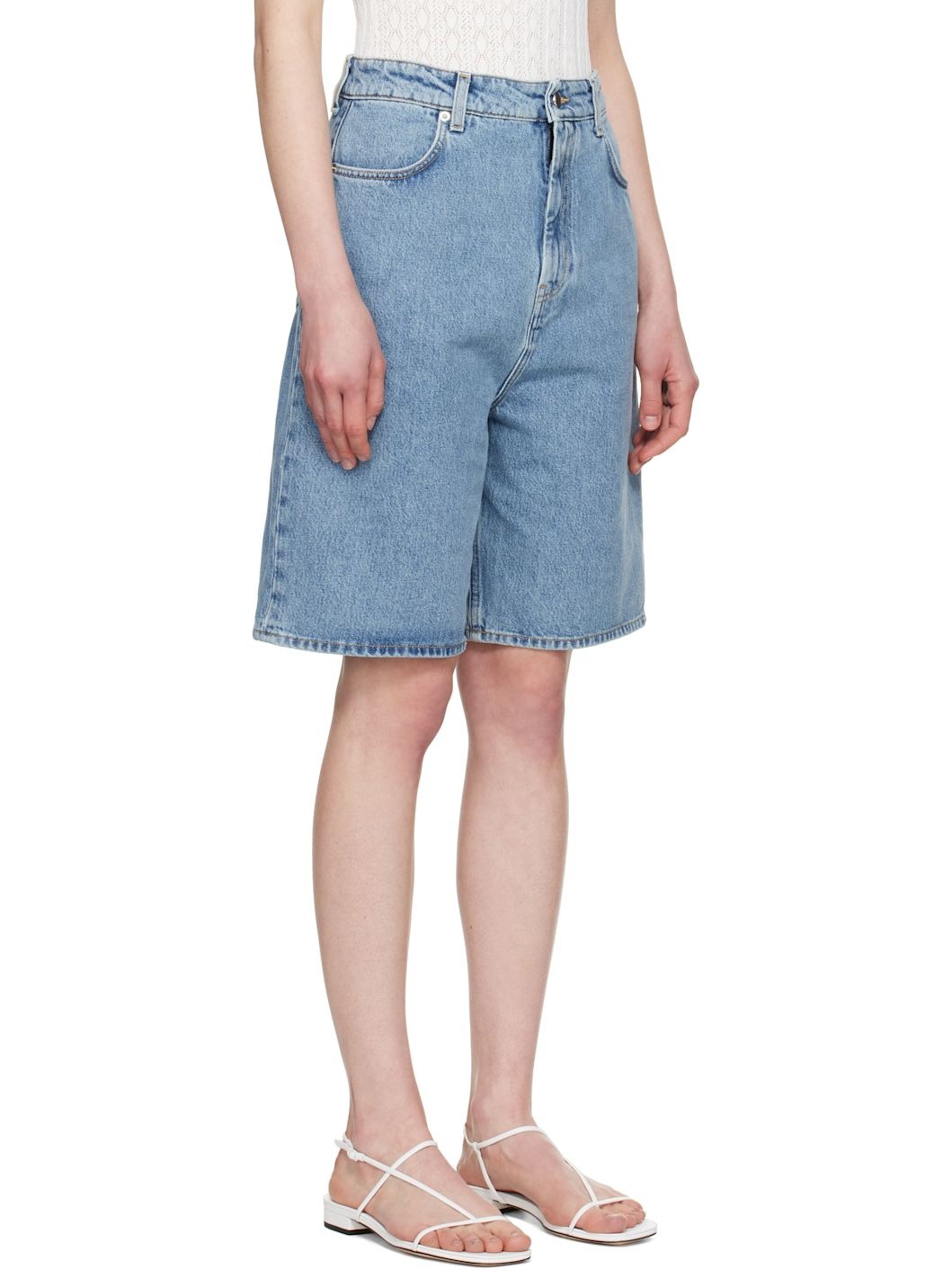 Blue Isu Denim Shorts - 2