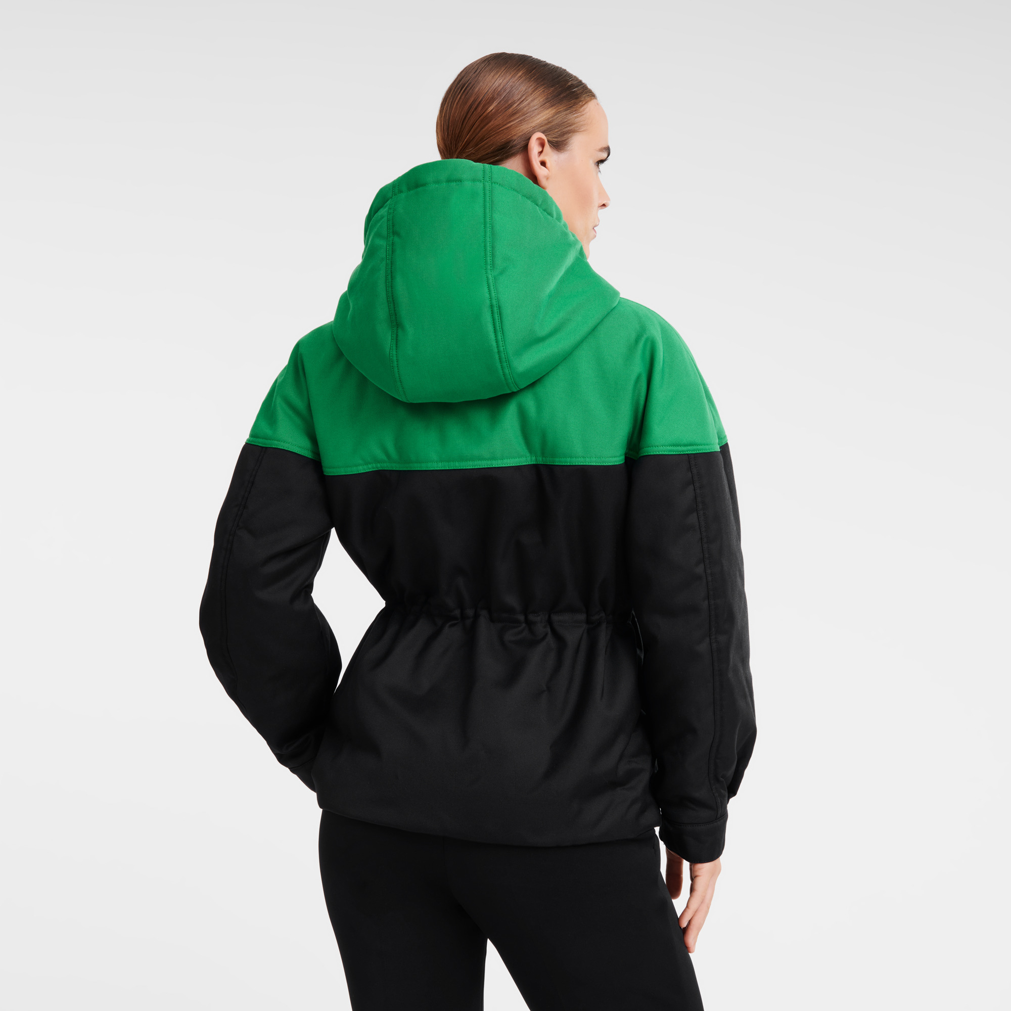 Short parka Green - Technical canvas - 3