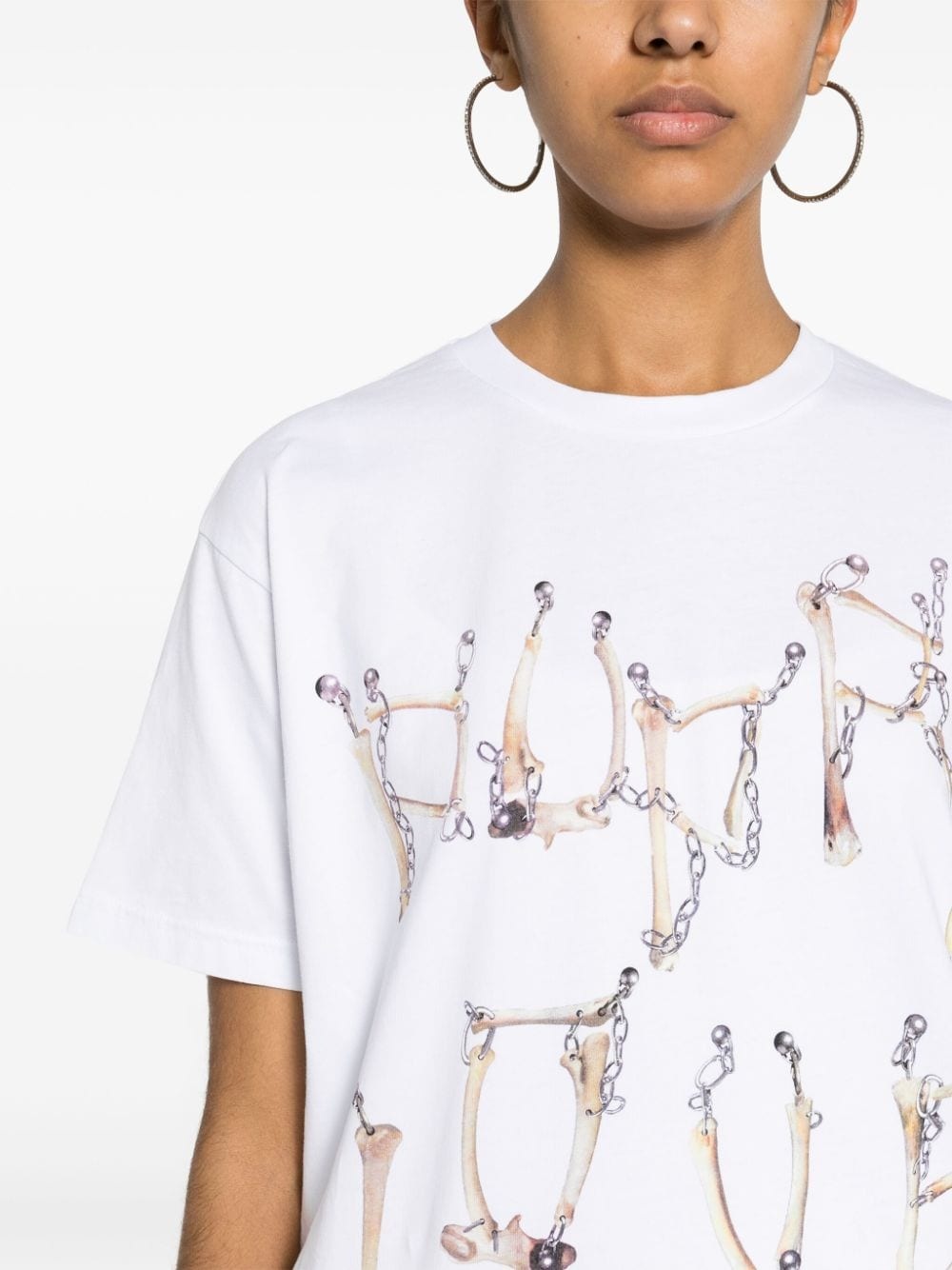 Bones 'n chain cotton T-shirt - 5