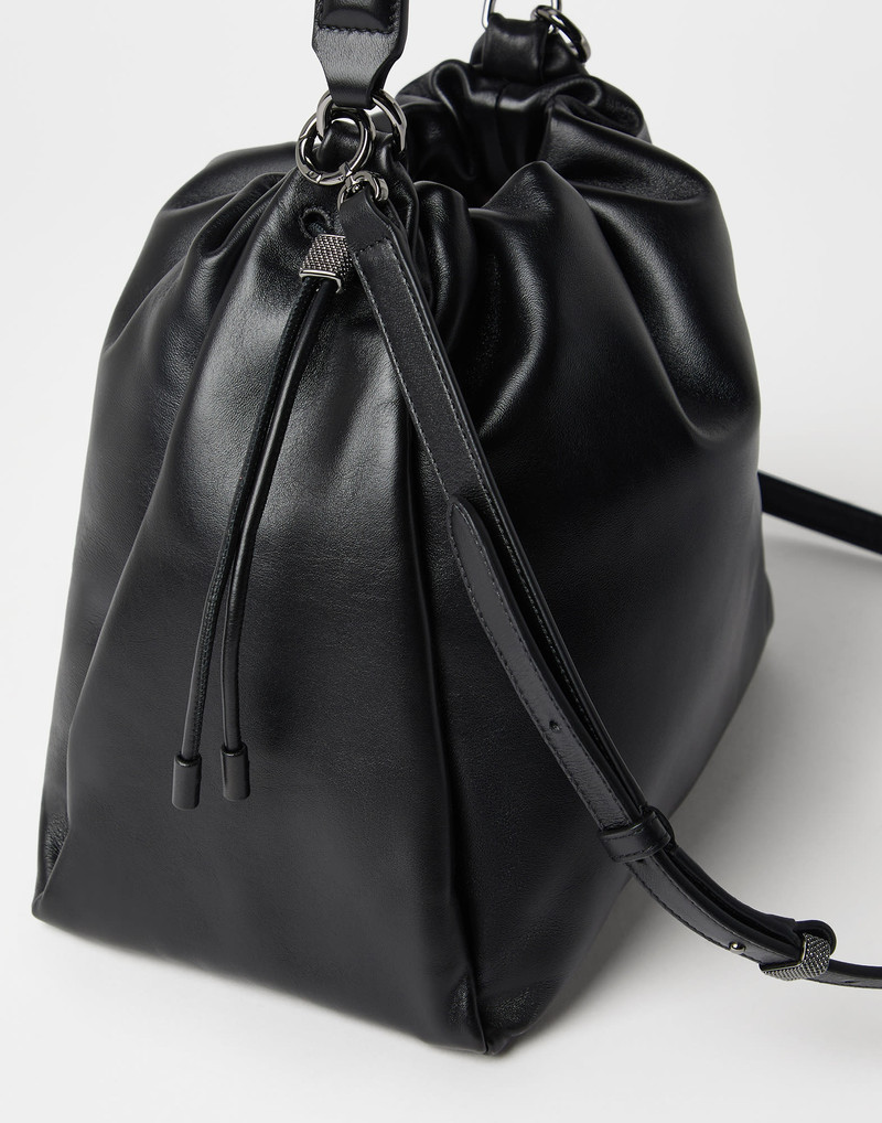Mellow bucket bag in soft leather with monili 3