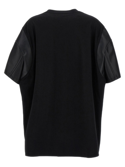Junya Watanabe Eco-Leather Sleeve T-Shirt Black outlook