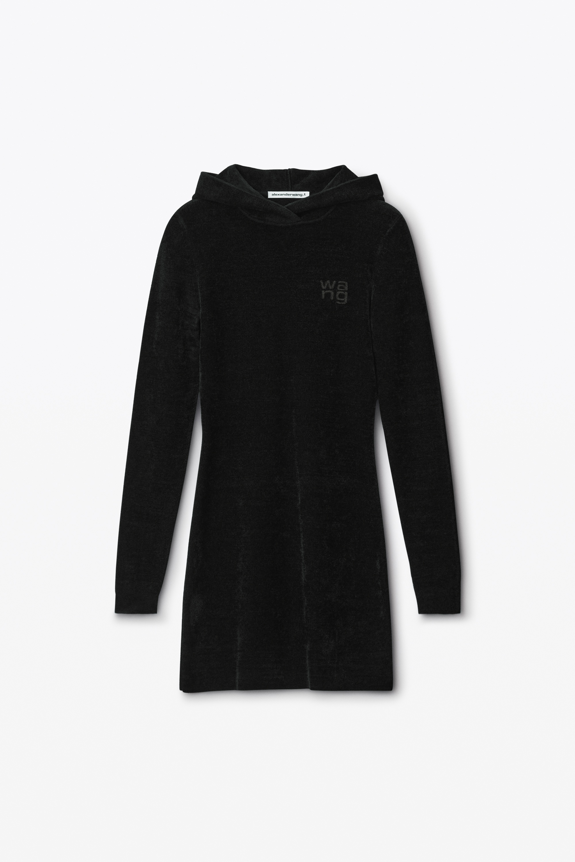 logo-embossed hoodie minidress - 1