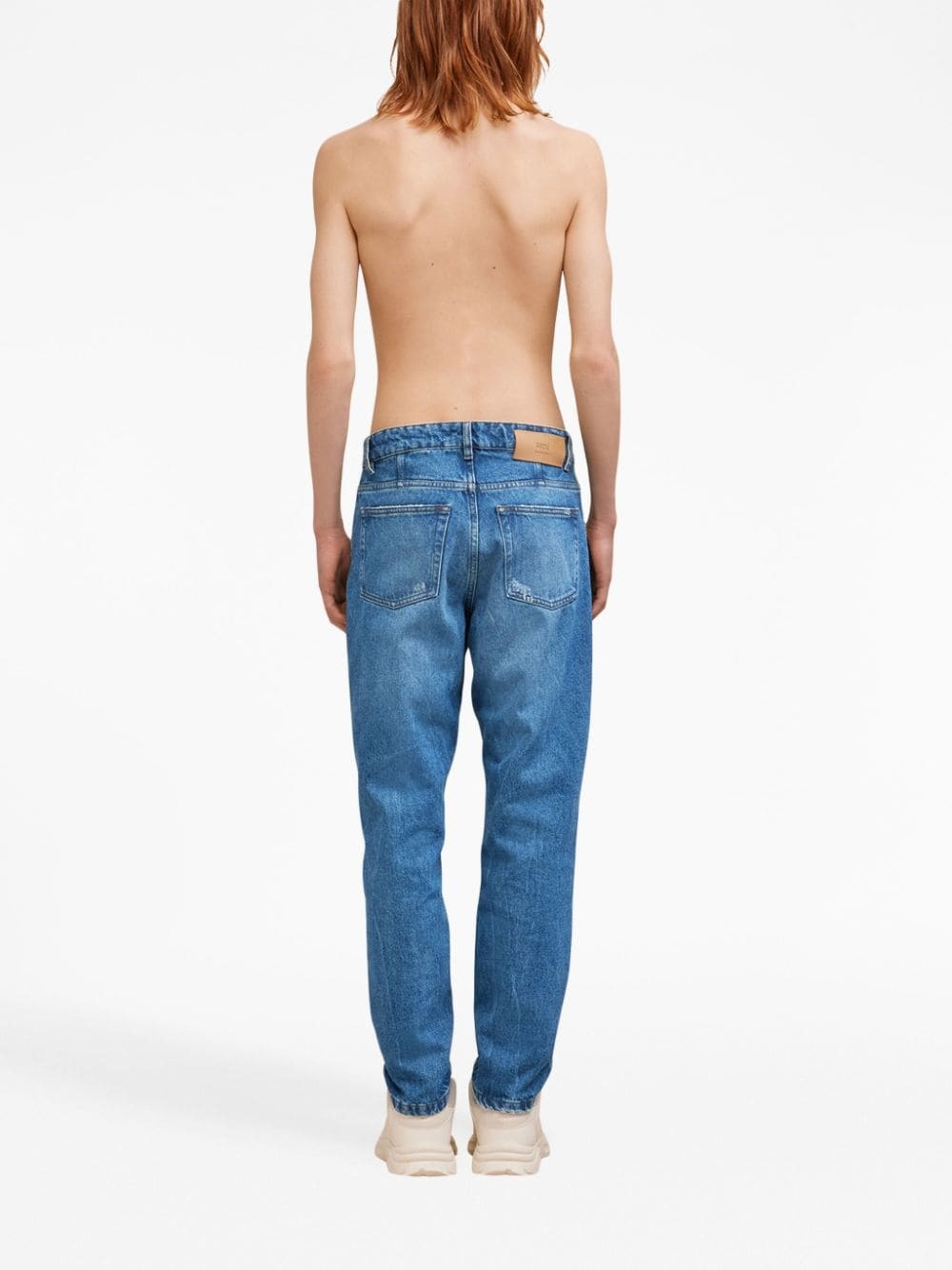 logo-patch straight-leg jeans - 3