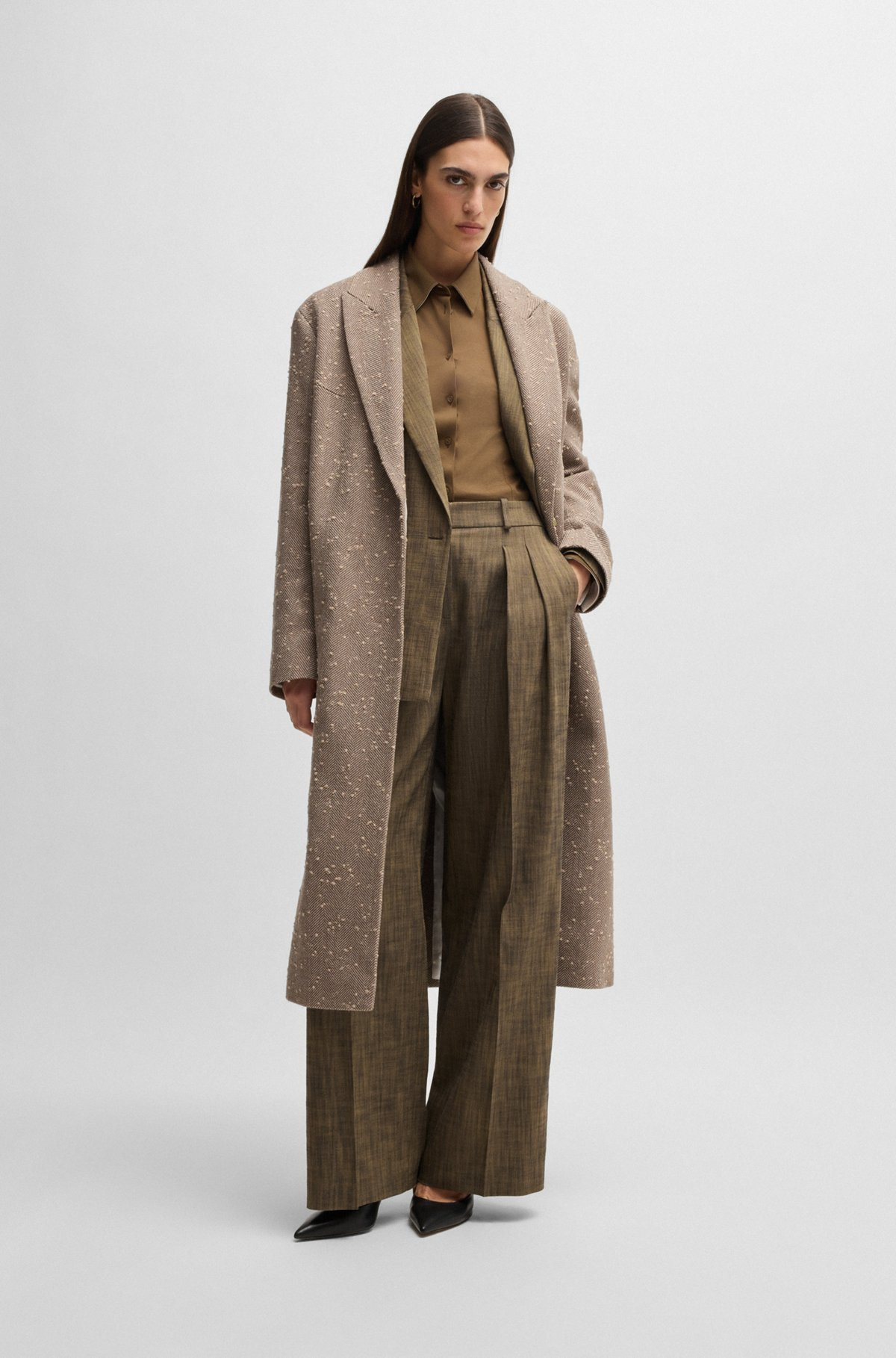 REGULAR-FIT TROUSERS WITH PLEATED FRONT - 3