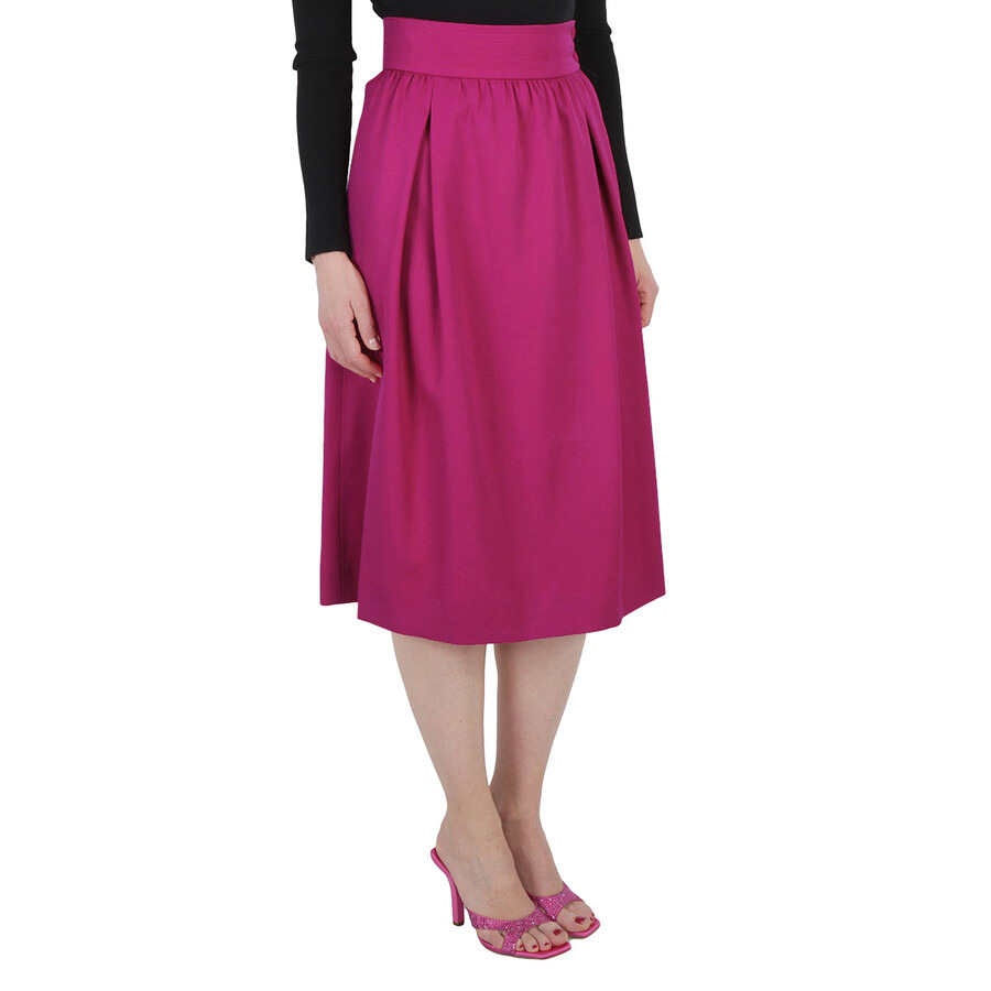Moschino Ladies Fuchsia Flared Midi Skirt - 5