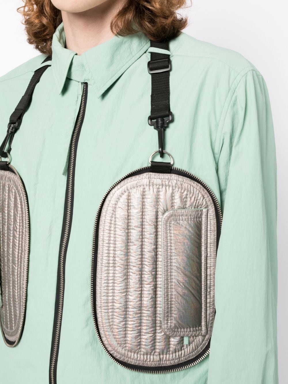 padded-pocket zip-up shirt - 5