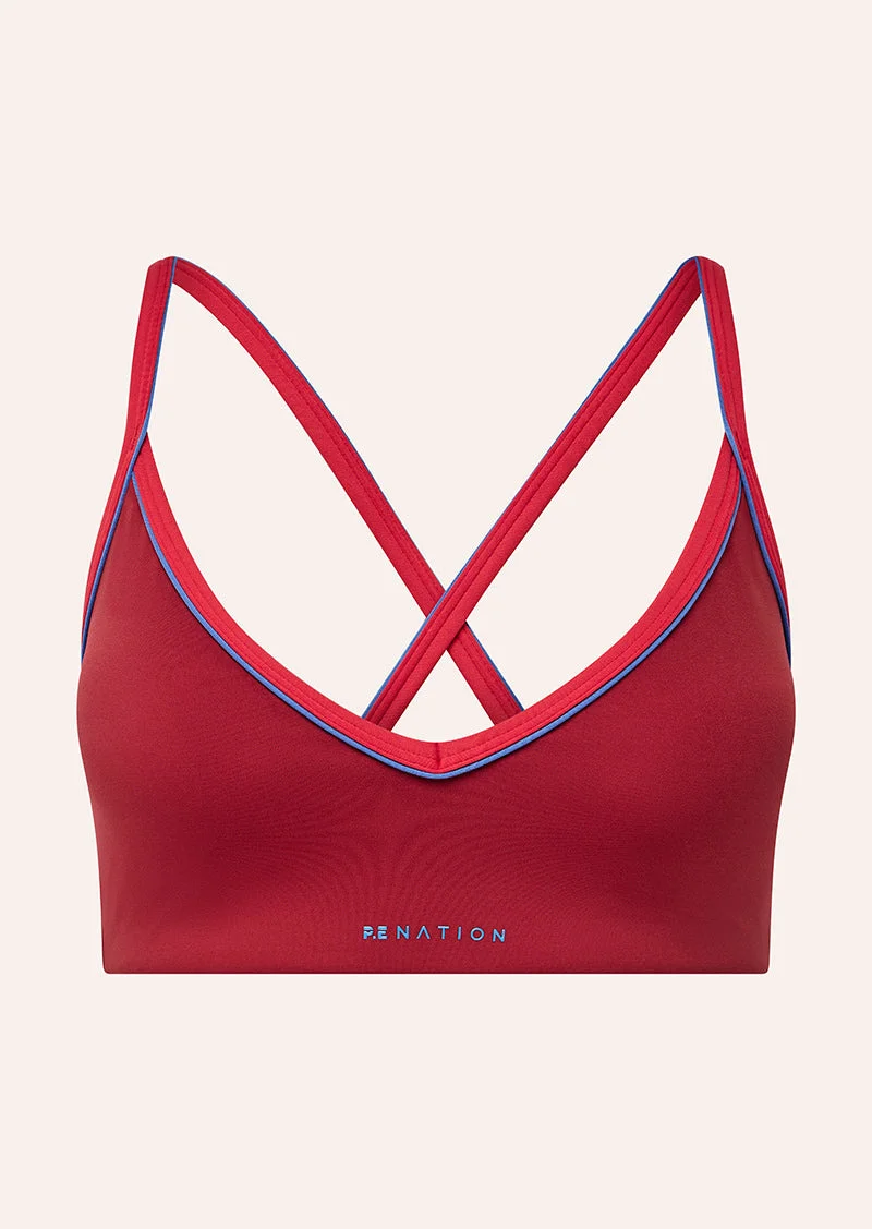 SPECTRUM SPORTS BRA IN CHERRY & STRAWBERRY - 1
