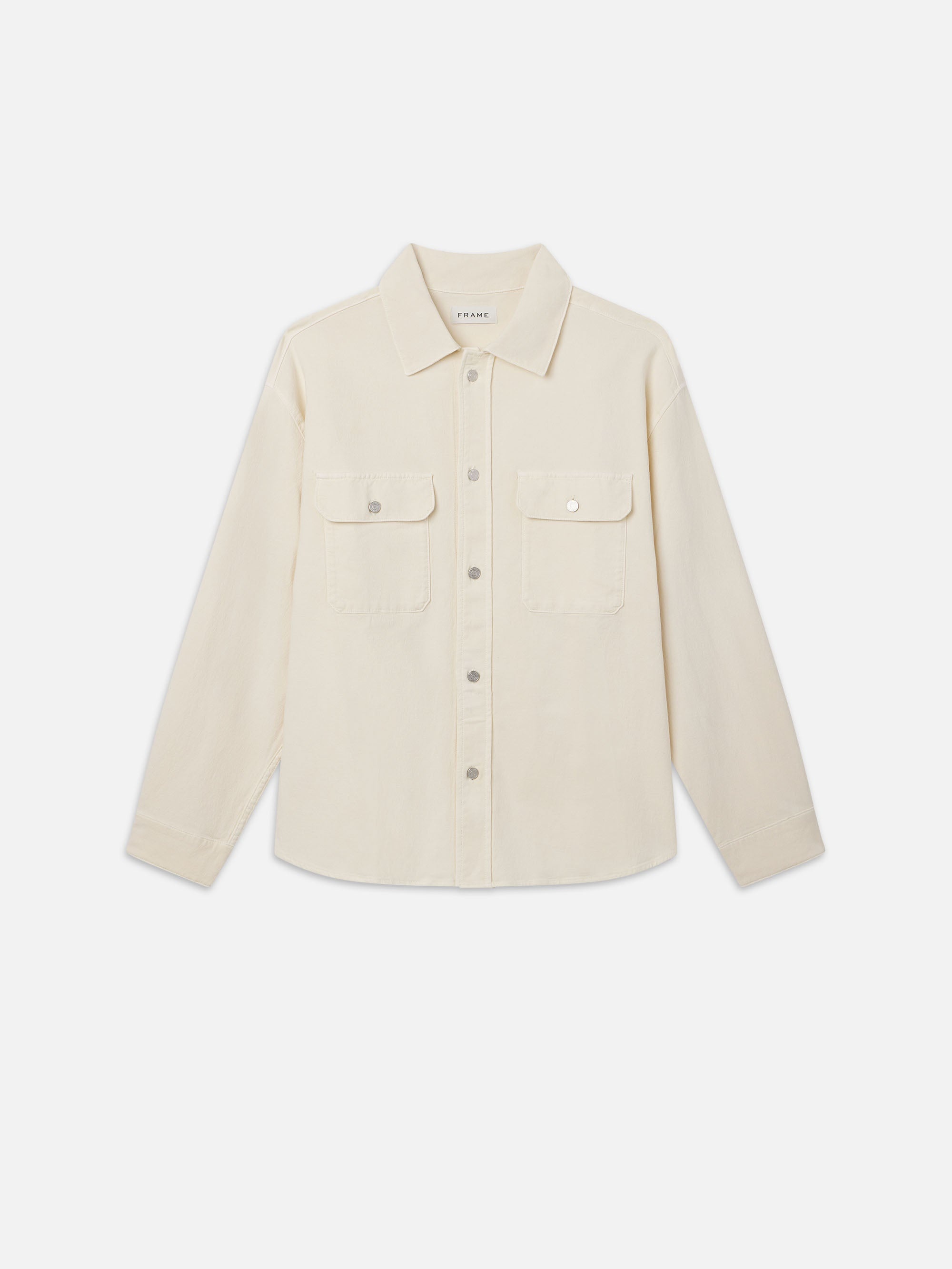 Double Pocket Overshirt in Natural - 1