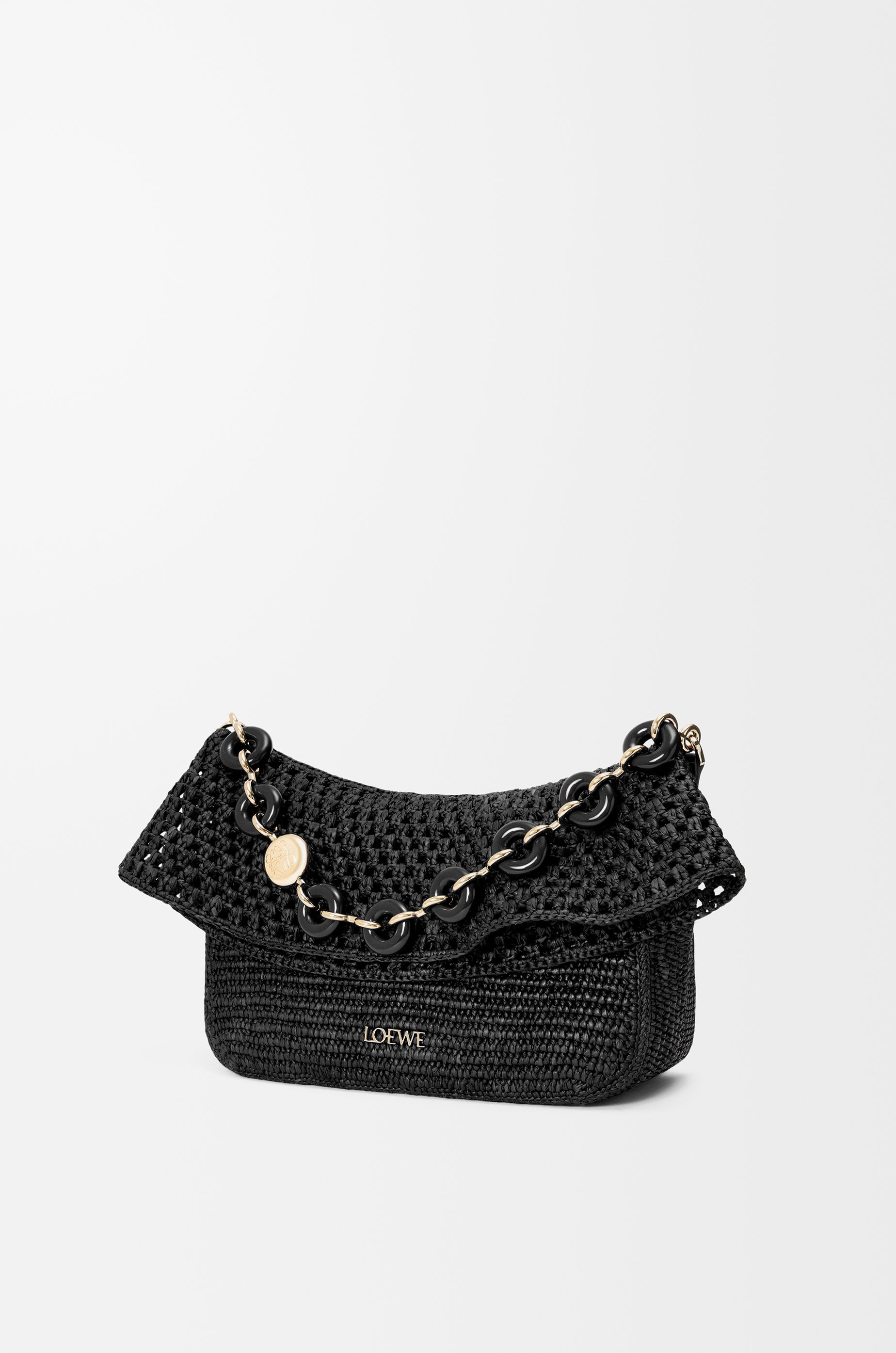 Medium Ola bag in raffia and calfskin - 5