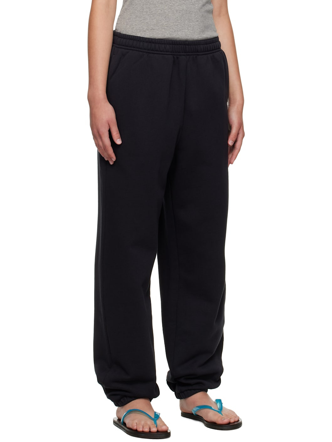 Black Cotton Sweatpants - 2