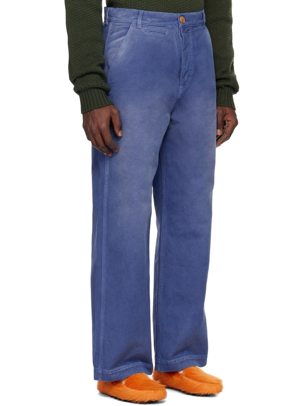 Blue Overdyed Trousers - 2