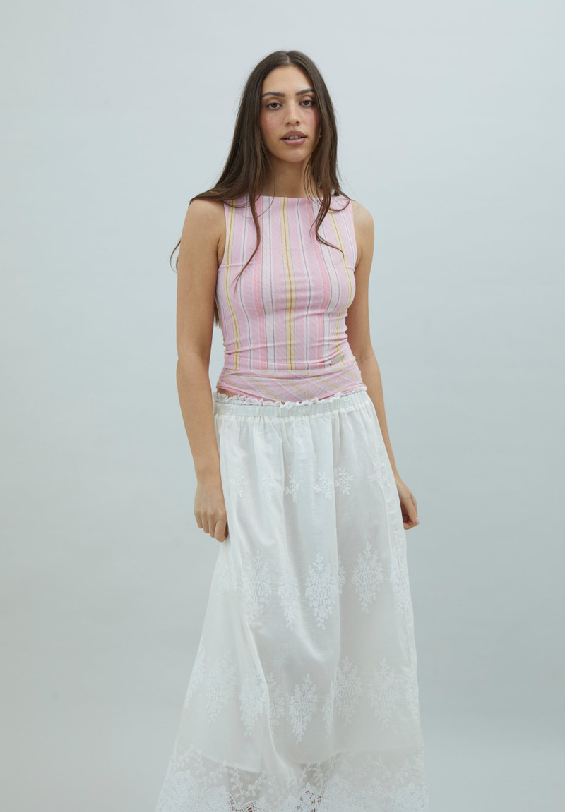 House of Sunny STRIPED MESH TOP outlook