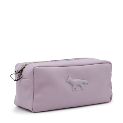 Maison Kitsuné lilac leather shoulder bag outlook