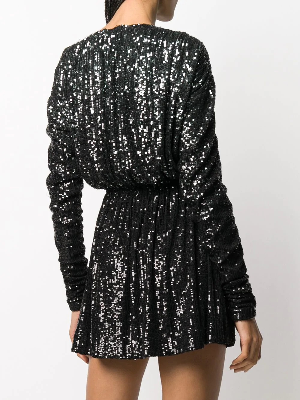 sequinned mini dress - 4