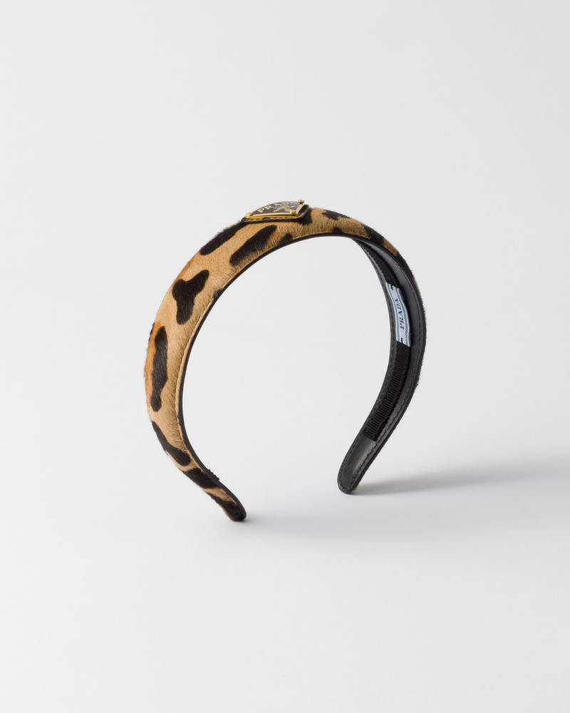 Printed leather headband 1