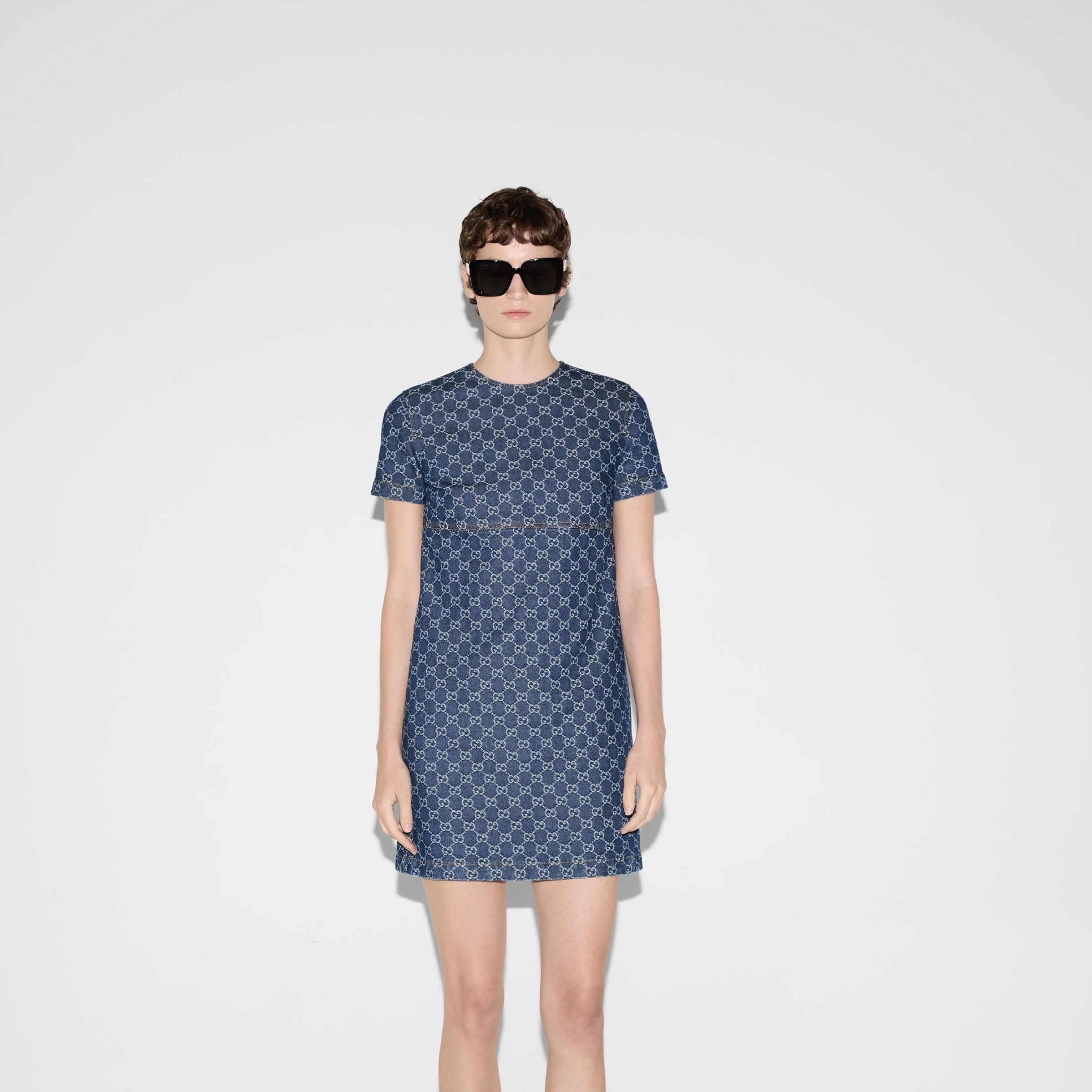 GG denim jacquard dress - 3