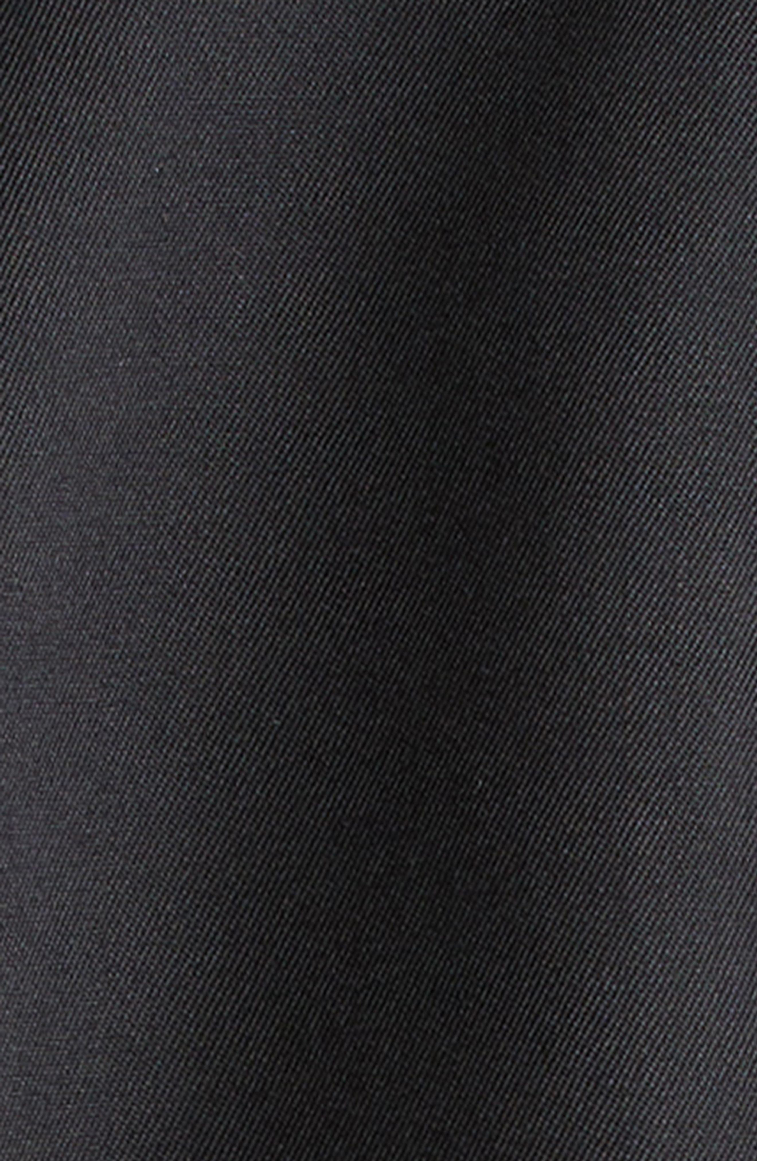 Alexander McQueen Cap Sleeve Wool Twill Dress in Black at Nordstrom - 6