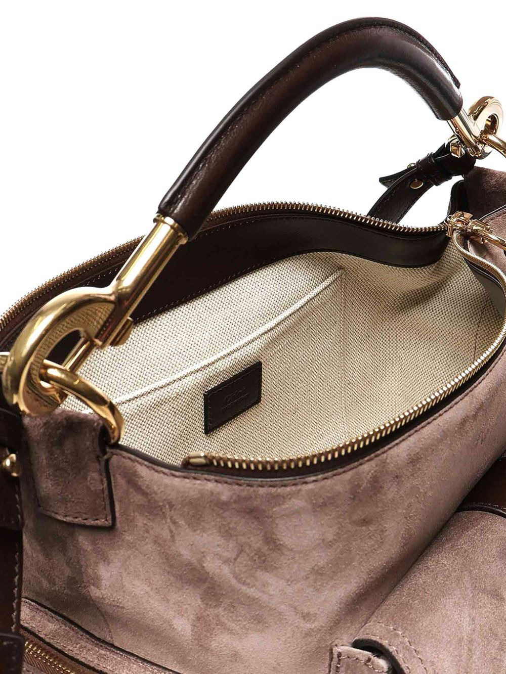 suede buckle cross-body bag - 4