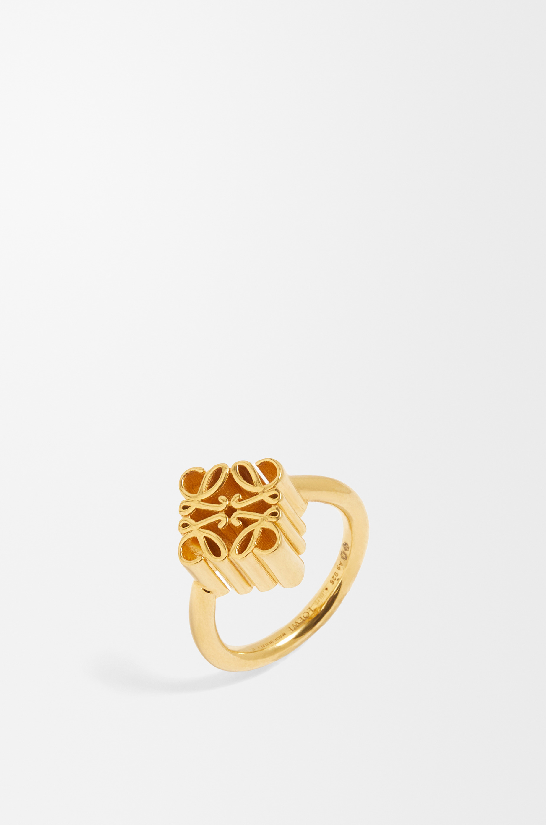 Single Anagram ring in sterling silver - 2