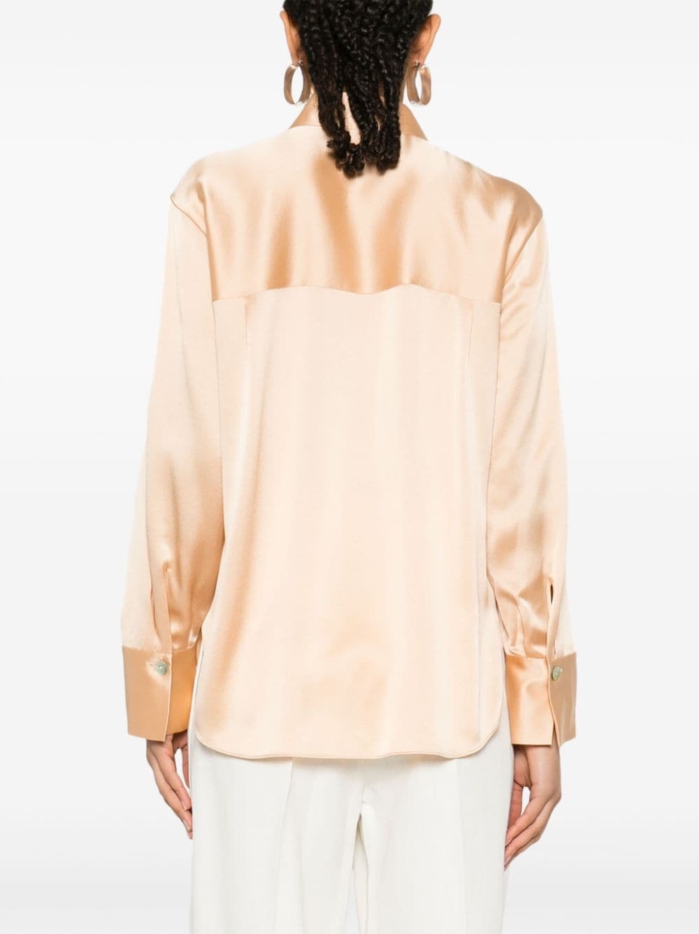 long-sleeve silk shirt - 4