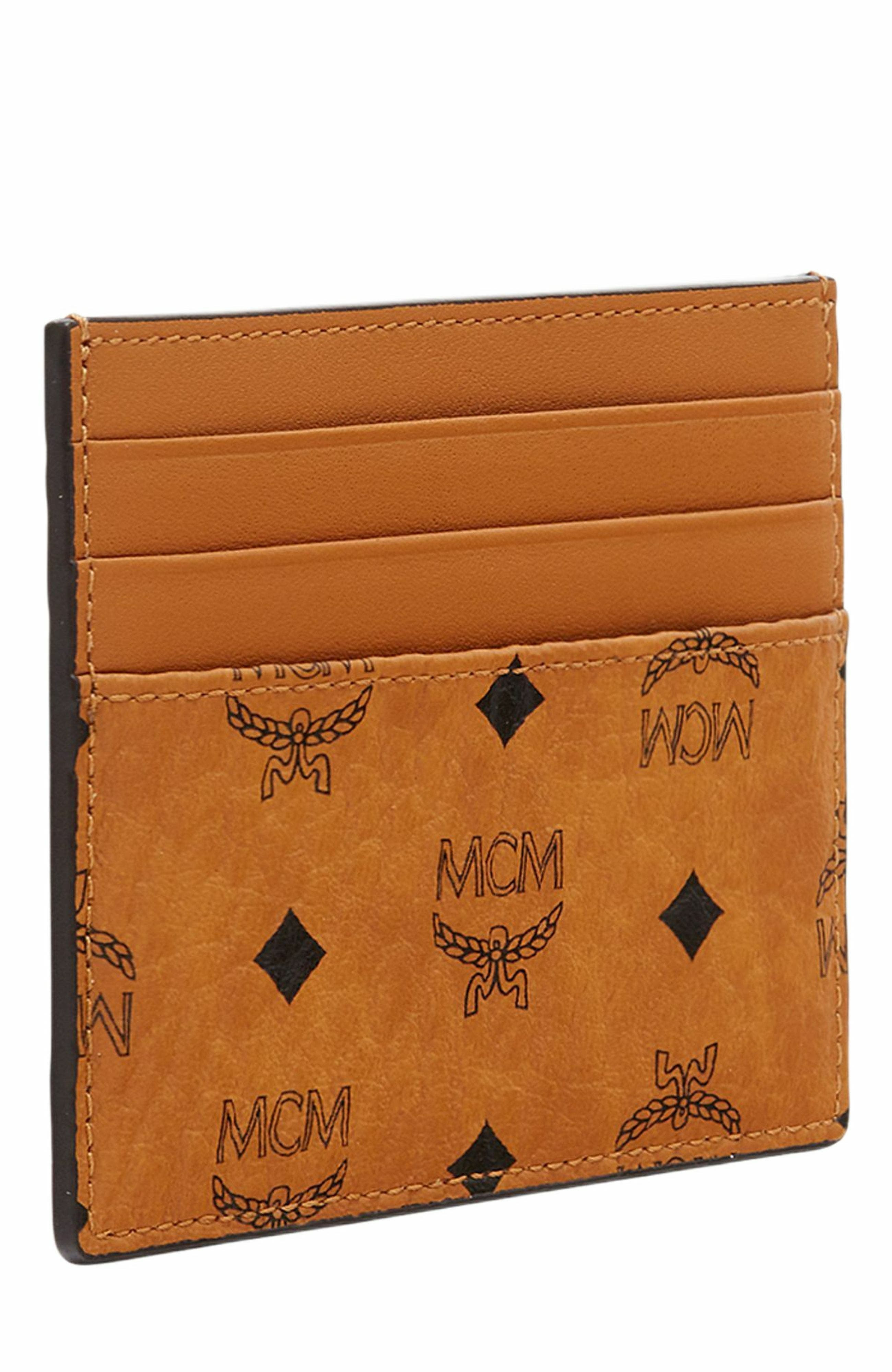 MCM Money Clip Card Case in Visetos Original in Cognac at Nordstrom - 4