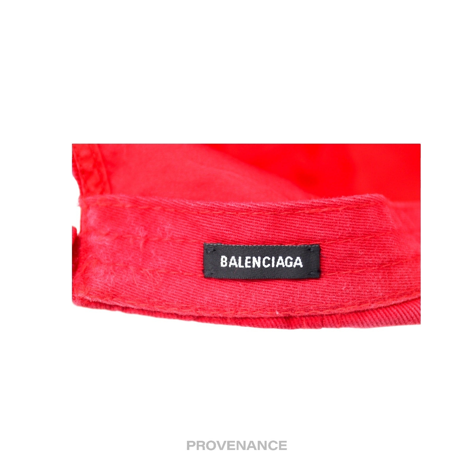 BALENCIAGA Balenciaga Tattoo Embroidered Logo Cap - Red | provenance |  REVERSIBLE