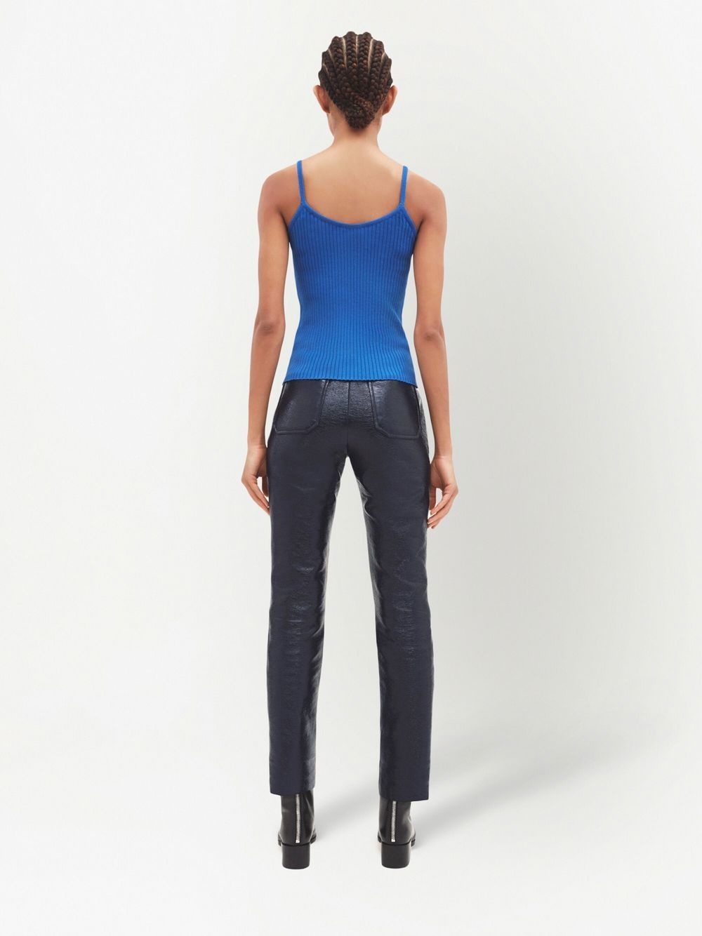 ribbed-knit logo tank top - 4