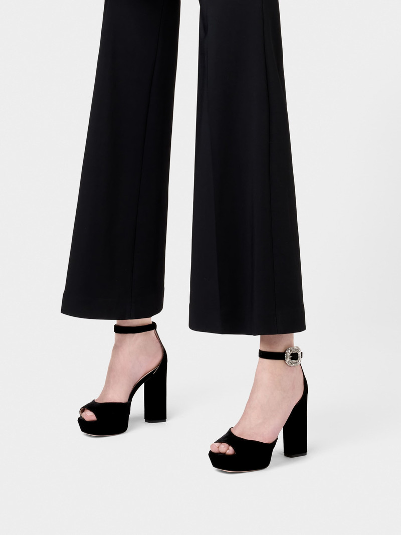 Platform Sandals in velvet 9