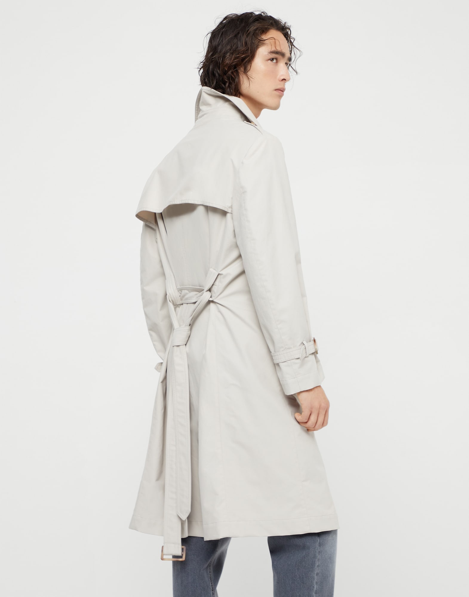 Water-resistant techno cotton gabardine trench - 2