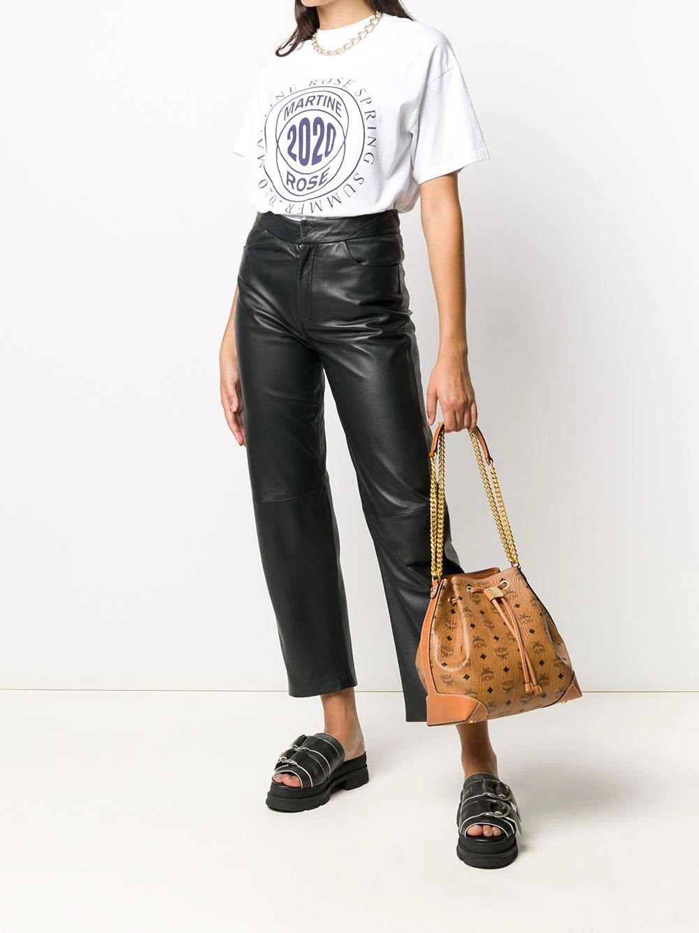 Berlin monogram-print bucket bag - 2