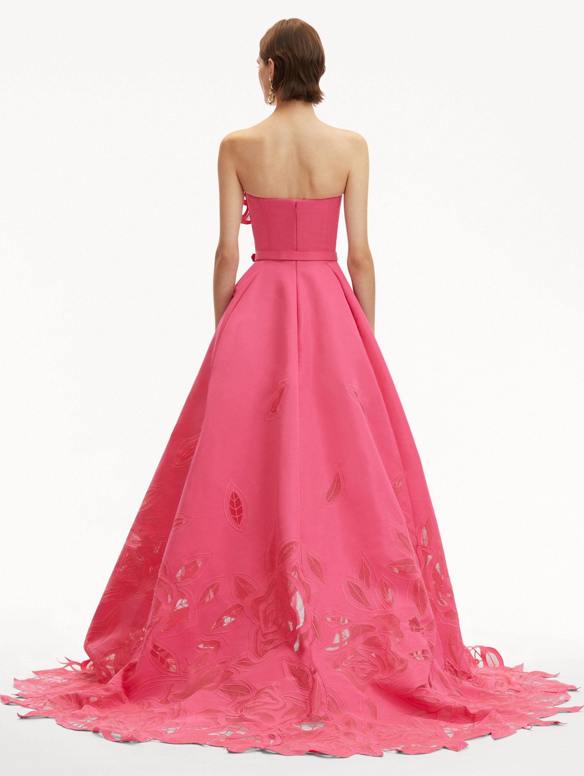 Oscar de la Renta ENGLISH ROSE CUTOUT GOWN | REVERSIBLE