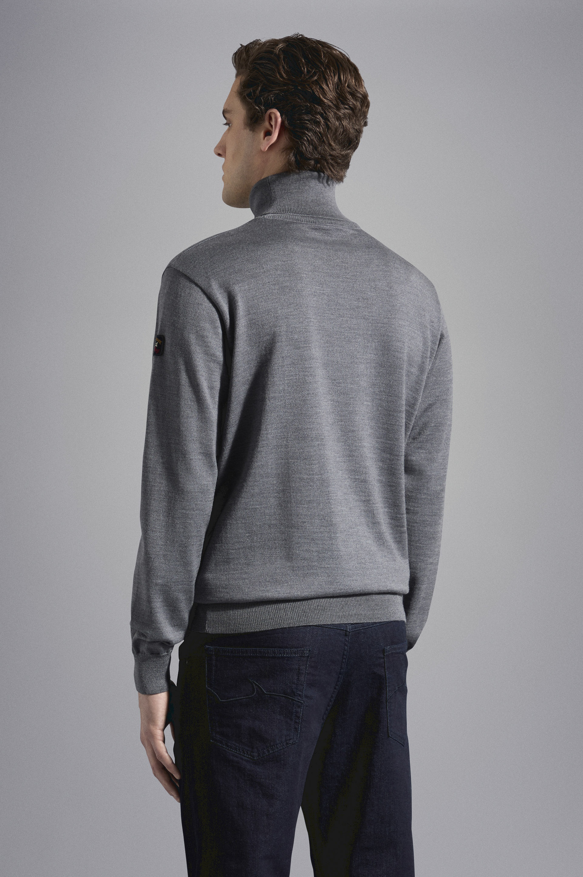 MERINO WOOL TURTLENECK WITH ICONIC BADGE - 3