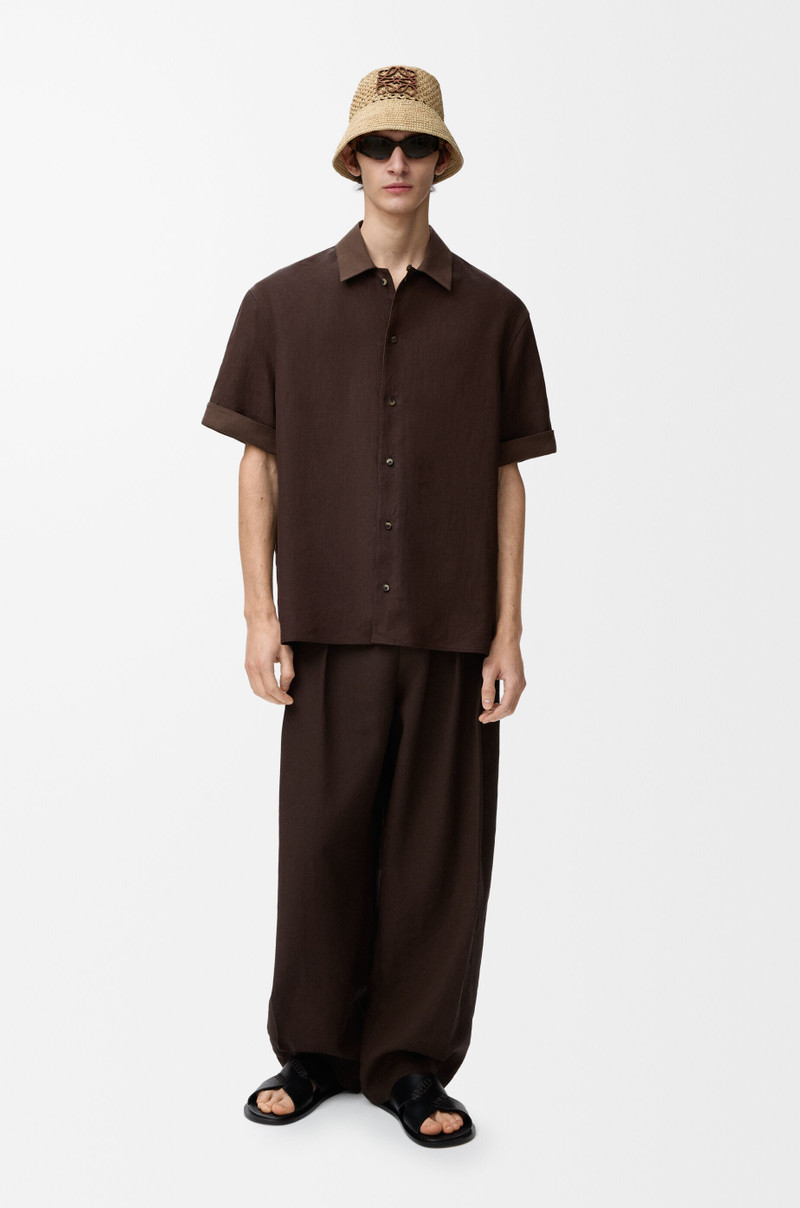 Loewe Short sleeve shirt in cotton and linen outlook