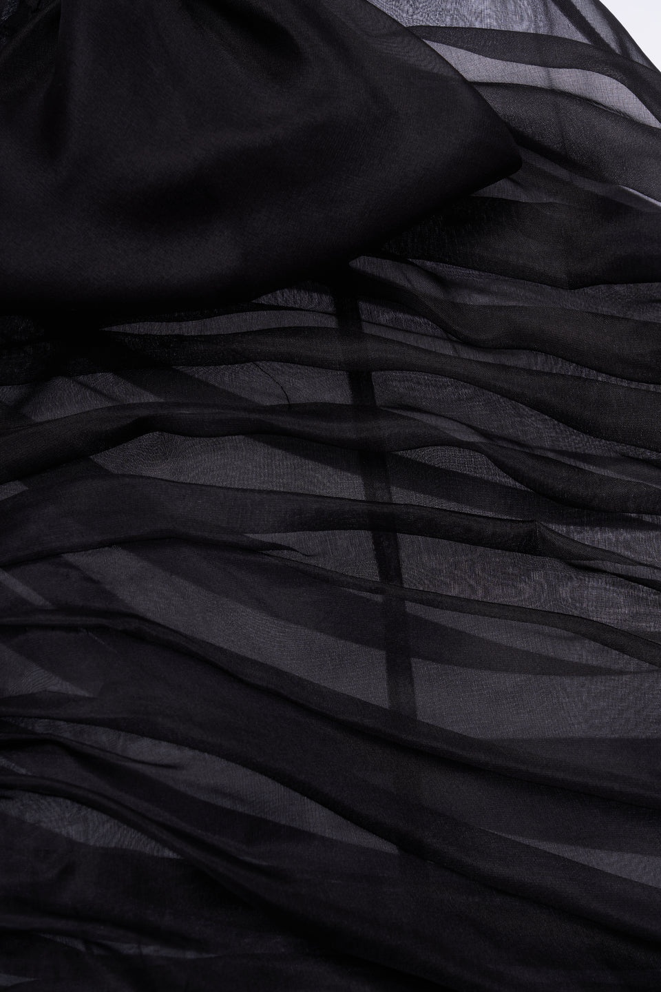 SILK ORGANZA DRAPED MINI DRESS - 3