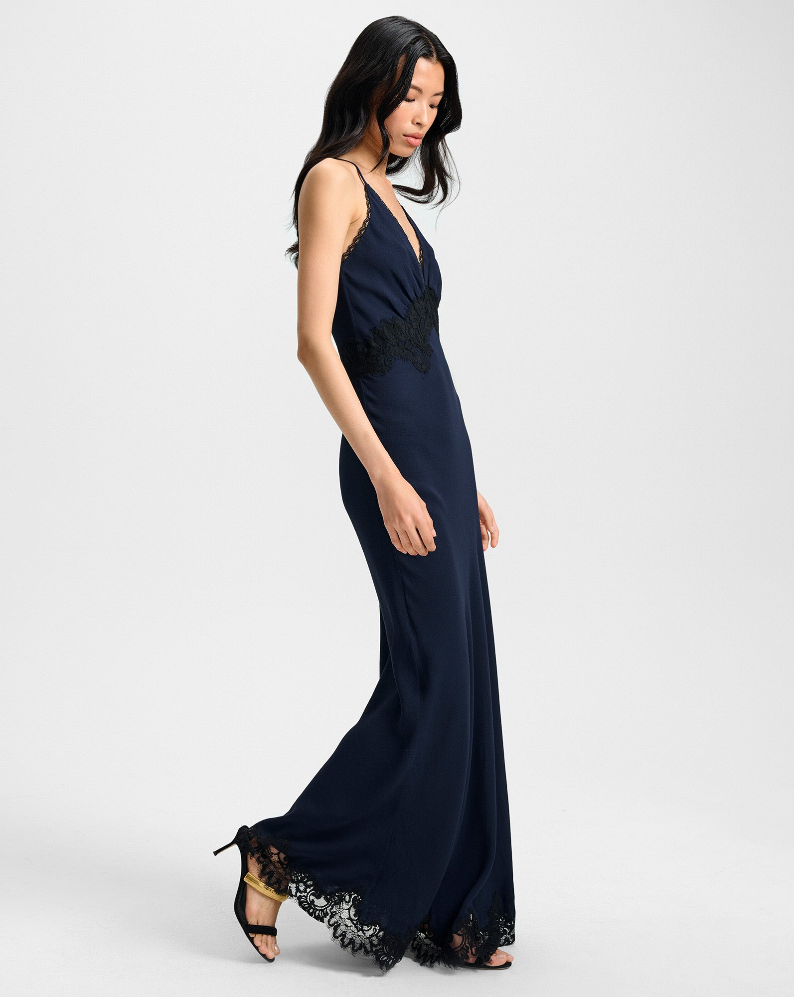 MURIEL LACE-TRIM MAXI DRESS - 4