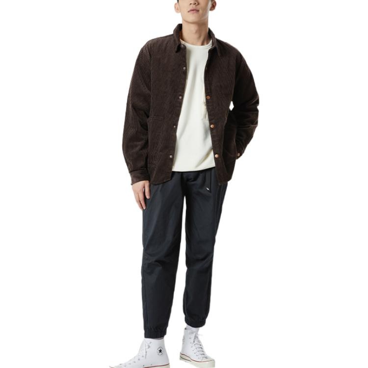 Converse Corduroy Button Shirt 'Dark Brown' 10024006-A03 - 3