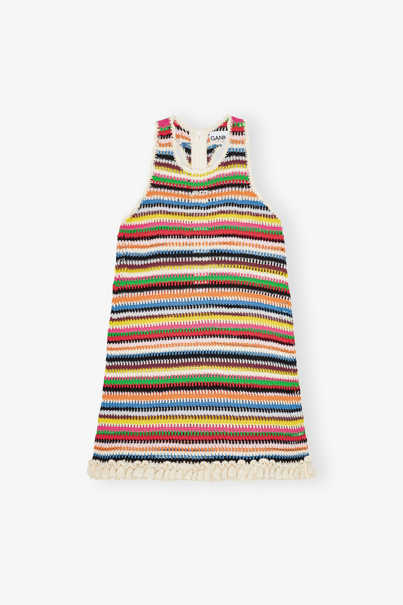 MULTICOLOR CROCHET HALTERNECK DRESS 1
