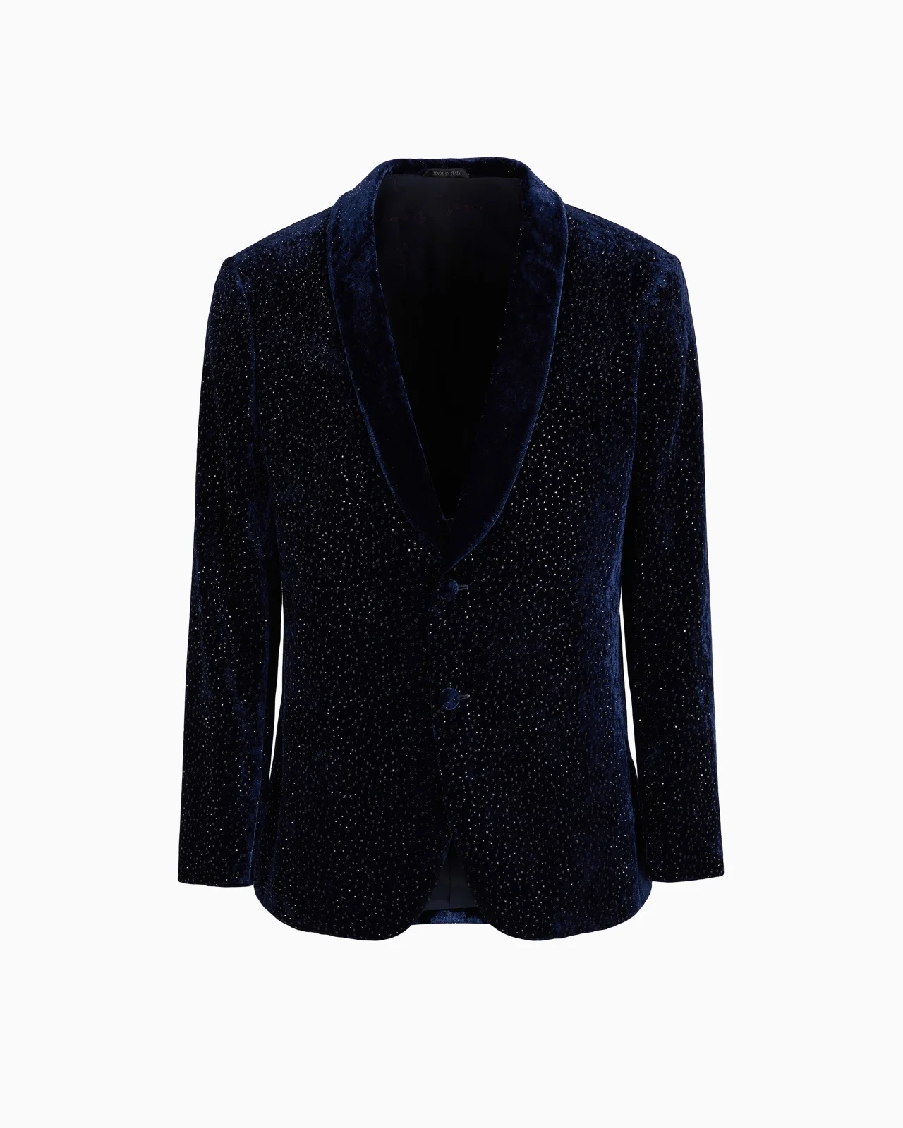 Giorgio’s velvet and crystals single-breasted tuxedo jacket - 1