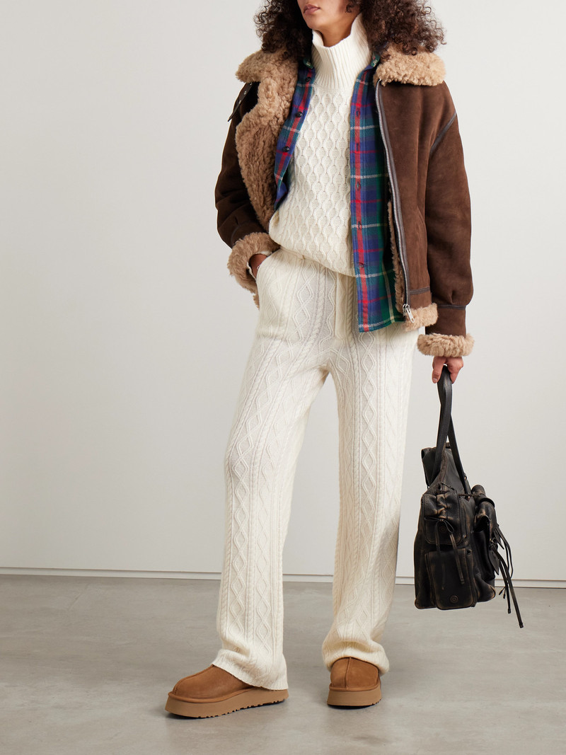 GUEST IN RESIDENCE Cable-knit Wool And Cashmere-blend Straight-leg Pants outlook