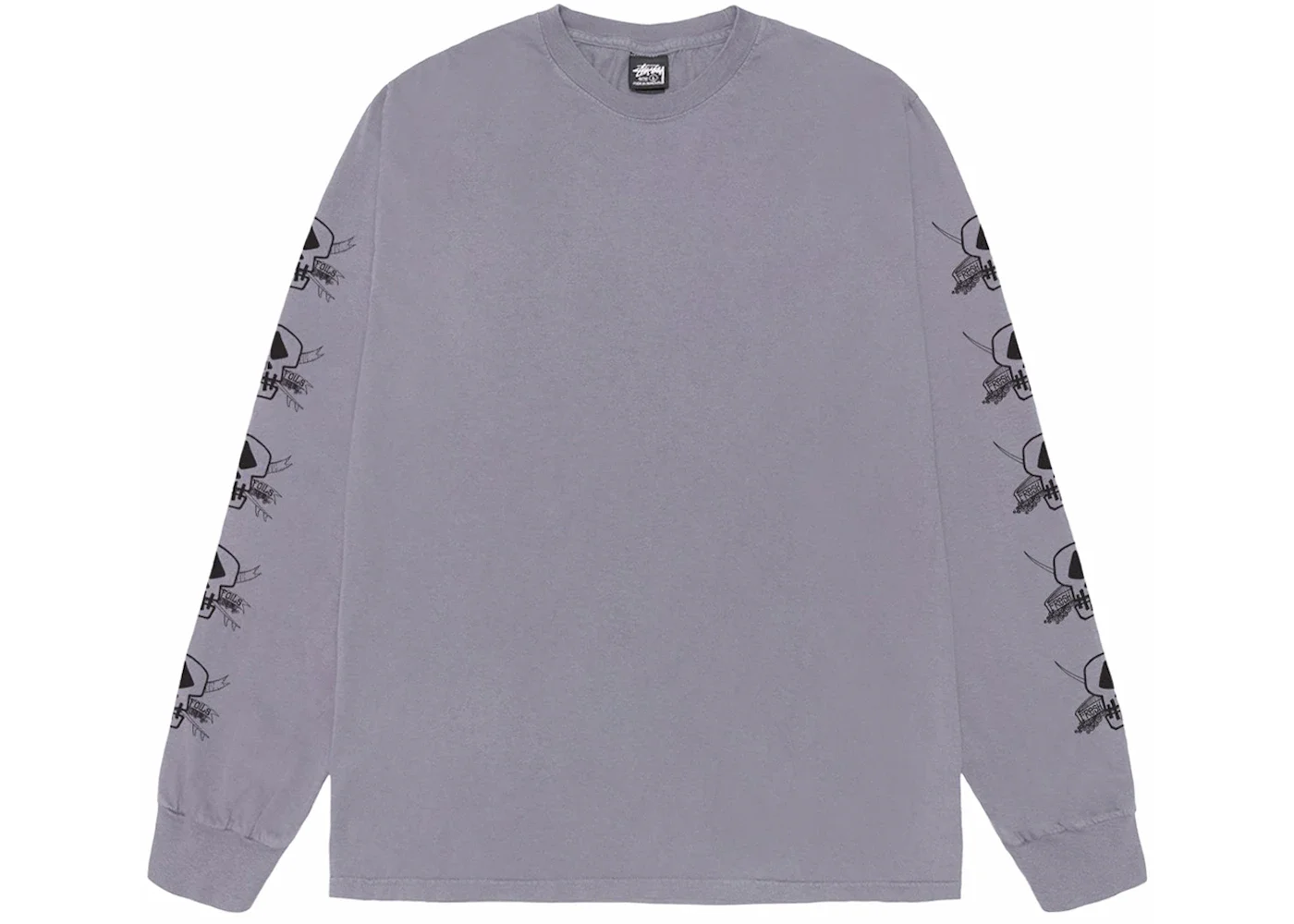 Stussy Foils L/S Pigment Dyed Tee Shark - 1