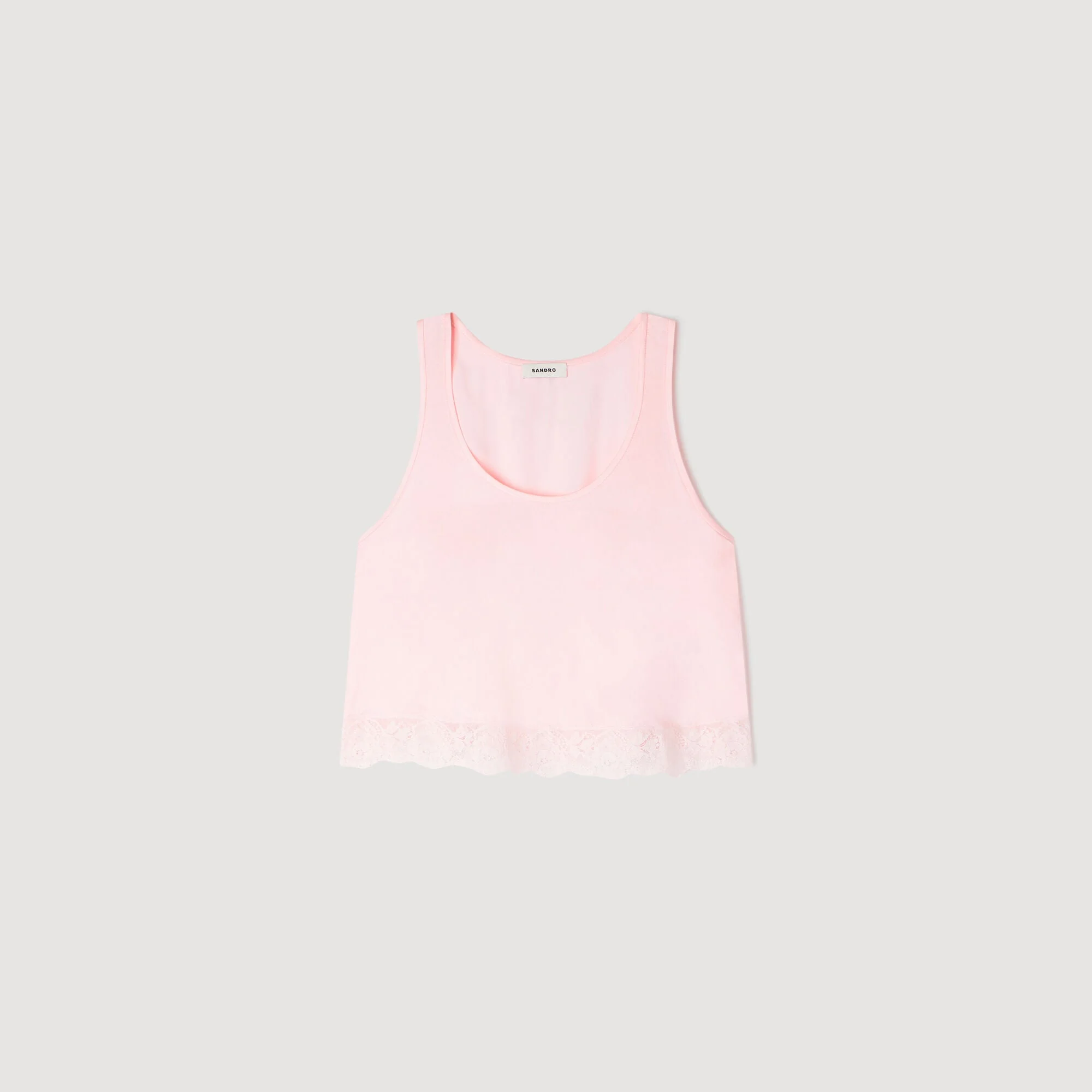 SATIN TOP WITH LACE - 1
